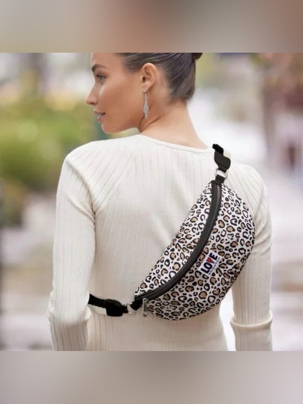 Brighton Wild Cat Leopard Crossbody Belt Fanny Pack Bag